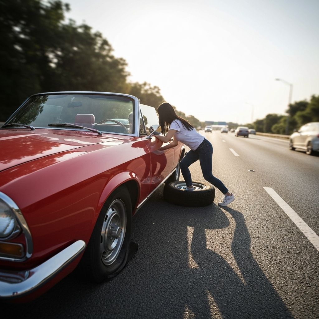 Pneu crevé : que faire en cas de crevaison sur la route ?